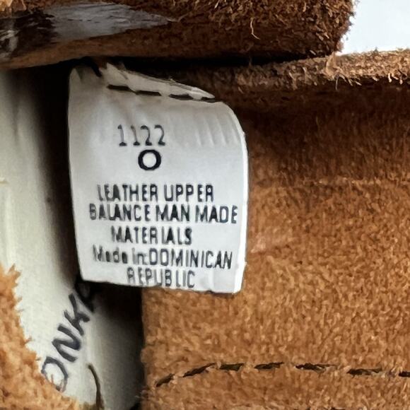 Minnetonka Brown Suede Leather Front Strap Baby Booties Moccasins Size 0 Infant - Picture 3 of 9